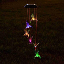 Load image into Gallery viewer, LED Solar Powered Hummingbird Chime