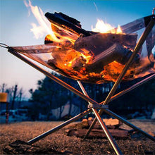 Load image into Gallery viewer, Portable Folding Stainless Steel Campfire Stand