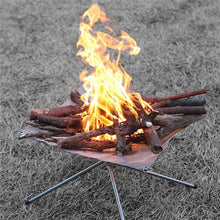 Load image into Gallery viewer, Portable Folding Stainless Steel Campfire Stand