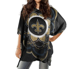 Load image into Gallery viewer, Limited Edition, Officially Licensed New Orleans Saints Caftan One Size / Black