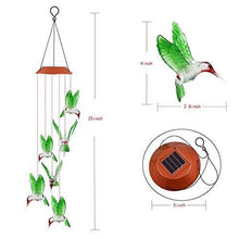 Load image into Gallery viewer, LED Solar Powered Hummingbird Chime