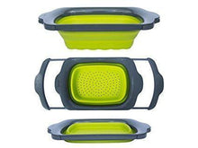 Load image into Gallery viewer, Kitchen Collapsible Silicone Colander Strainer Expands to 24 Over the Sink Basket Cooking Water Drainage