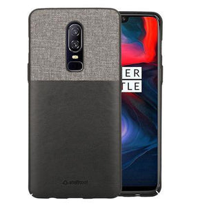 Elegent & Stylish PU Leather Back Case Cover for OnePlus 6 - Black