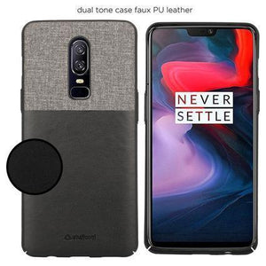 Elegent & Stylish PU Leather Back Case Cover for OnePlus 6 - Black