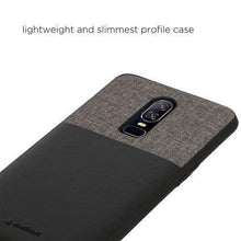 Load image into Gallery viewer, Elegent &amp; Stylish PU Leather Back Case Cover for OnePlus 6 - Black