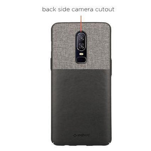 Elegent & Stylish PU Leather Back Case Cover for OnePlus 6 - Black