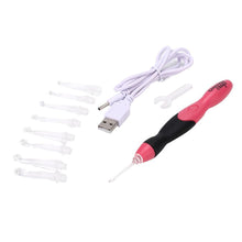 Load image into Gallery viewer, Rechargeable Lighted Crochet Hook with 9 Interchangeable Heads