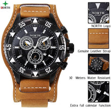 Load image into Gallery viewer, NORTH Luxury Leather Quartz Watches