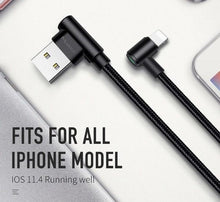 Load image into Gallery viewer, iPhone Lightning 90° USB Charger