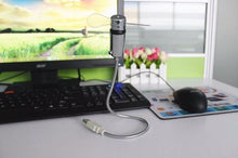 Load image into Gallery viewer, Flexible USB Fan with LED clock