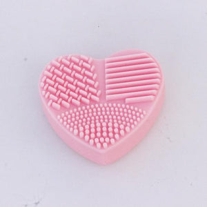 Heart Shape Makeup Brush Cleaning