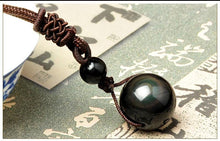 Load image into Gallery viewer, Rainbow Eye Obsidian Necklace