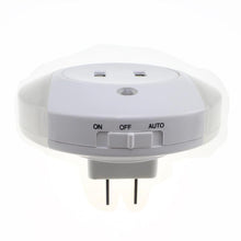 Load image into Gallery viewer, Intelligent sensor LED night light with 2 phone chargers