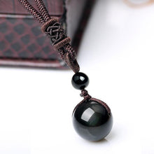 Load image into Gallery viewer, Rainbow Eye Obsidian Necklace
