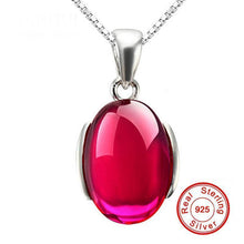 Load image into Gallery viewer, Ruby Ring &amp; Necklace Set - 925 Solid Silver