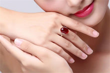 Load image into Gallery viewer, Ruby Ring &amp; Necklace Set - 925 Solid Silver