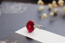 Load image into Gallery viewer, Ruby Ring &amp; Necklace Set - 925 Solid Silver