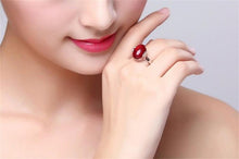 Load image into Gallery viewer, Ruby Ring &amp; Necklace Set - 925 Solid Silver