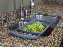 Load image into Gallery viewer, Kitchen Collapsible Silicone Colander Strainer Expands to 24 Over the Sink Basket Cooking Water Drainage