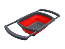 Load image into Gallery viewer, Kitchen Collapsible Silicone Colander Strainer Expands to 24 Over the Sink Basket Cooking Water Drainage