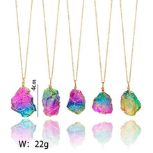 Load image into Gallery viewer, Rainbow Quartz Chakra Healing Pendant Necklace