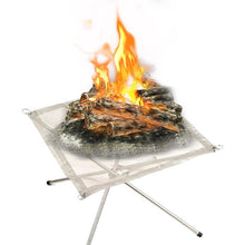 Load image into Gallery viewer, Portable Folding Stainless Steel Campfire Stand