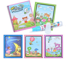 Load image into Gallery viewer, Magic Water Drawing Book Coloring Book Doodle with Magic Pen Painting Board For Children Education Drawing Toy
