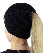 Load image into Gallery viewer, Ponytail Knit Beanie