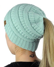Load image into Gallery viewer, Ponytail Knit Beanie