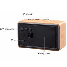 Load image into Gallery viewer, Mini Cube LED Wooden Alarm Clock