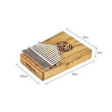 Load image into Gallery viewer, Kalimba 17 keys Solid Wood Thumb Piano with Carry Bag