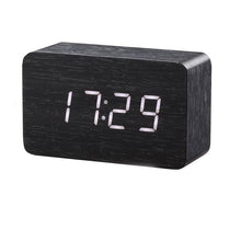 Load image into Gallery viewer, Mini Cube LED Wooden Alarm Clock
