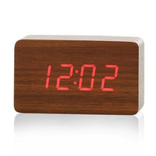 Load image into Gallery viewer, Mini Cube LED Wooden Alarm Clock