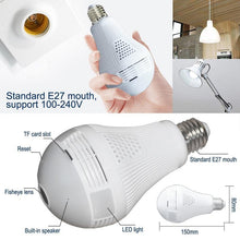 Load image into Gallery viewer, Panoramic Light Bulb Camera