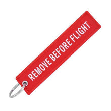 Load image into Gallery viewer, REMOVE BEFORE FLIGHT Key chain