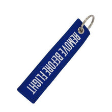 Load image into Gallery viewer, REMOVE BEFORE FLIGHT Key chain