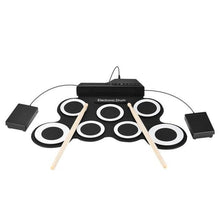 Load image into Gallery viewer, Portable Roll Up Electronic Drum Pad Set with Drum Sticks and Pedal