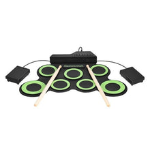 Load image into Gallery viewer, Portable Roll Up Electronic Drum Pad Set with Drum Sticks and Pedal