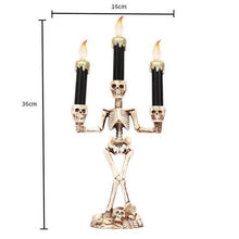 Load image into Gallery viewer, Halloween Skeleton Candle Stand