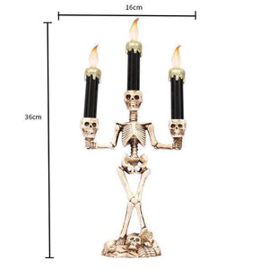 Halloween Skeleton Candle Stand