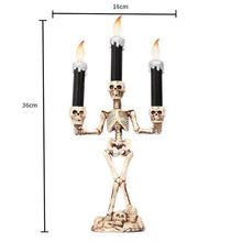 Load image into Gallery viewer, Halloween Skeleton Candle Stand