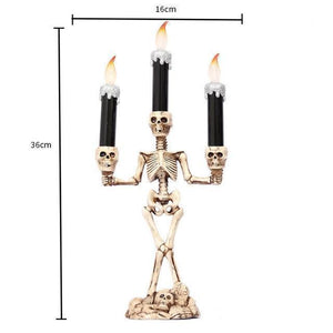 Halloween Skeleton Candle Stand