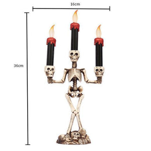 Halloween Skeleton Candle Stand
