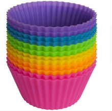 Load image into Gallery viewer, Pantry Elements® Jumbo Silicone Baking Cups (12-Pack) - Vibrant Collection